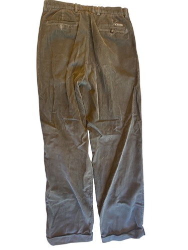 Tommy Hilfiger Pantalones Beige Para Hombre 33X32 Pana Plisado Puño Pierna Recta Y2K - Imagen 2 de 9