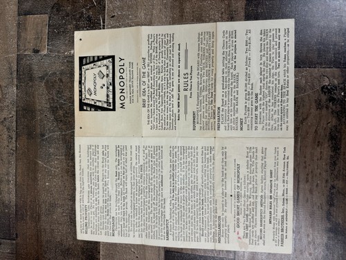 Vintage Parker Brothers MONOPOLY Board Game With Wooden Pieces & More*** RARE*** - Picture 6 of 24