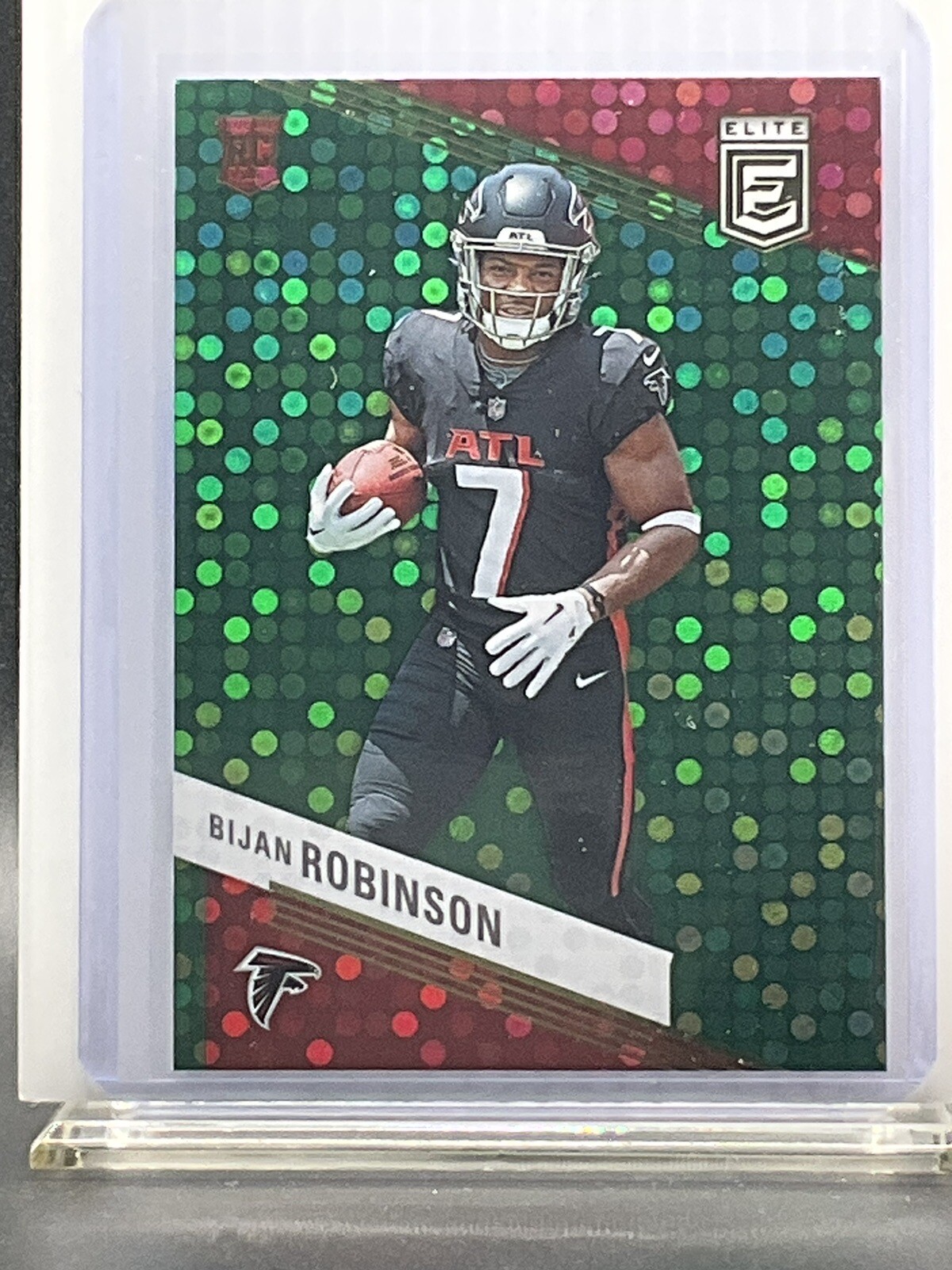 Bijan Robinson 2023 Donruss Elite #104 Green Disco Rookie Card Falcons RC Mint