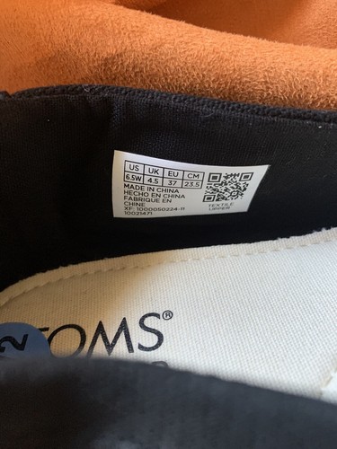 TOMS Shoes Classics Canvas Women's Size 6.5 Black - 第 7/7 張圖片
