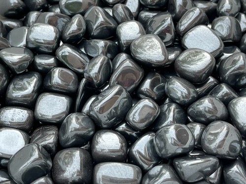 Grade A++ Hematite Tumbled Stones, 0.75"-1.25" Tumbled Hematite, Wholesale Bulk - 第 12/12 張圖片