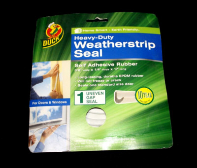 Duck Brand Heavy Duty Weatherstrip Seal - 3/8'' wide X 1/4'' thick X 17 ft long
