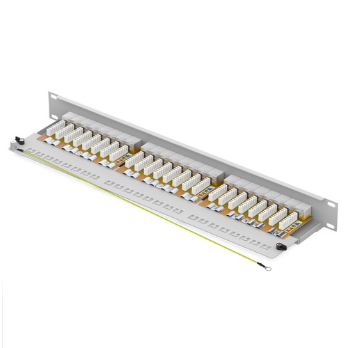 19" panneau de raccordement pour armoire réseau / armoire de réglage 16 24 ports RJ45 Cat 6 6a LAN - Photo 68/71