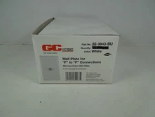 GC Electronics 32-3043-BU White Mid-Size wall plate 'F' to 'F" Connections - NEW