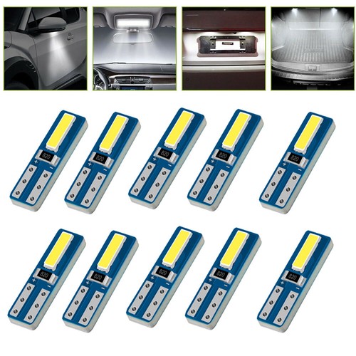 10Pcs T5 LED Bulb Canbus W3W 74 286 Super Bright Car Interior Lights Indicator - Picture 8 of 10