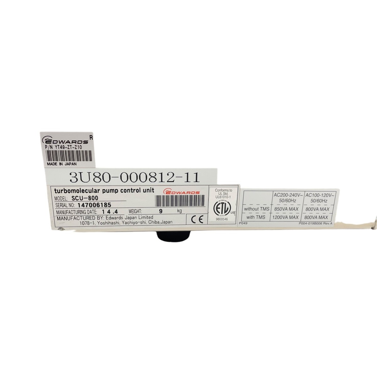 EDWARDS Stp Kontrolle Einheit SCU-800 Tmp Turbomolecular EDWARDS Stp Kontrolle Einheit SCU-800 Tmp Turbomolecular
