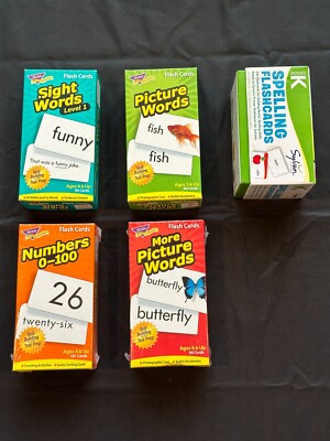 NEW & Used Trend Sight Words, Picture Words, Numbers & Sylvan Flash Cards