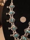 Native Jeweler Genuine ROYSTON Turquoise Nuggets Squash Blossom Necklace — photo 4