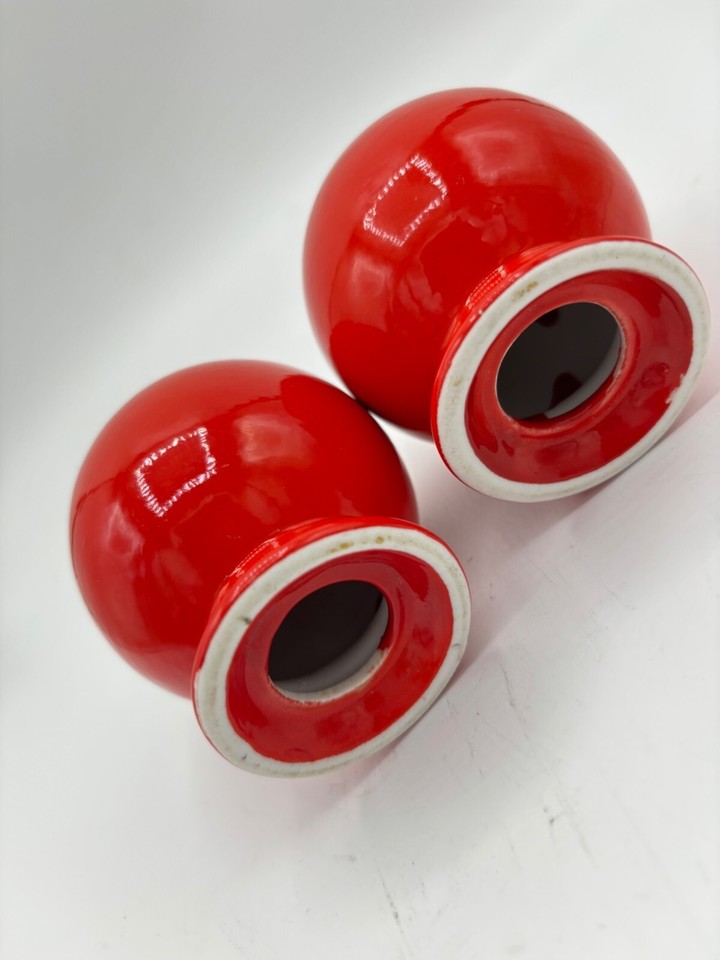 Vintage Fiesta Kitchen Kraft Range Salt and Pepper Shakers Red 3"T eBay