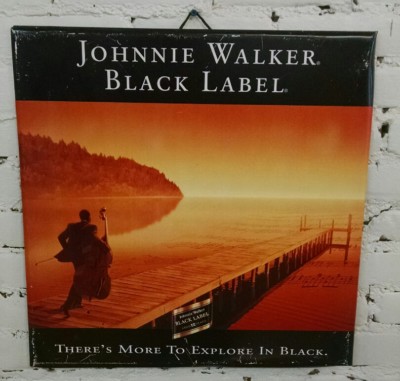 Johnnie Walker Whiskey black label Metal Tin Sign rare sign L1 