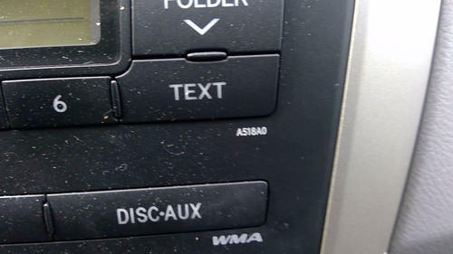 2010 TOYOTA COROLLA OEM RADIO-STEREO-RECIVER W DISPLAY ID A518A0 ON RADIO FACE - Picture 2 of 7