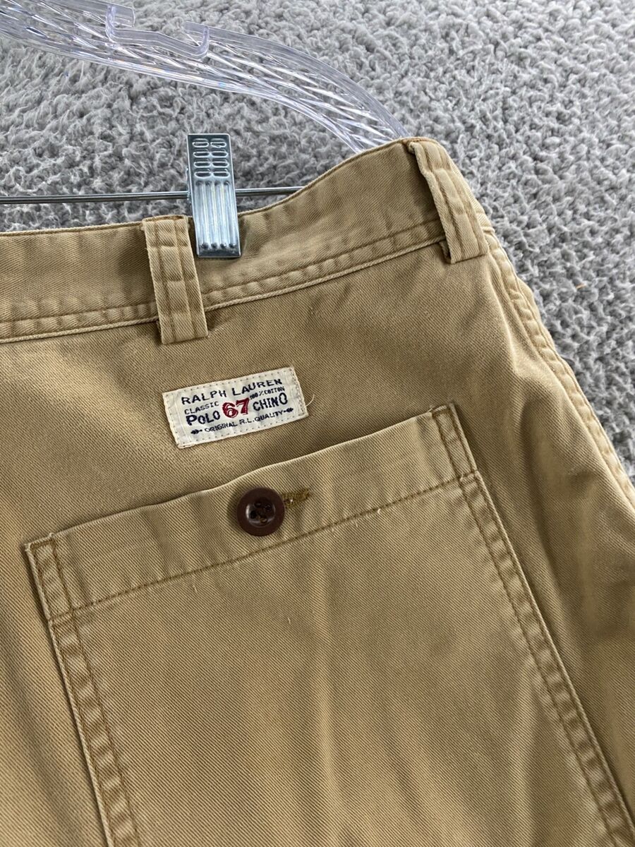Vintage Polo Ralph Lauren Pant Men 34 Brown 67 Chino Button Vintage Polo Ralph Lauren Pant Men 34 Brown 67 Chino Button