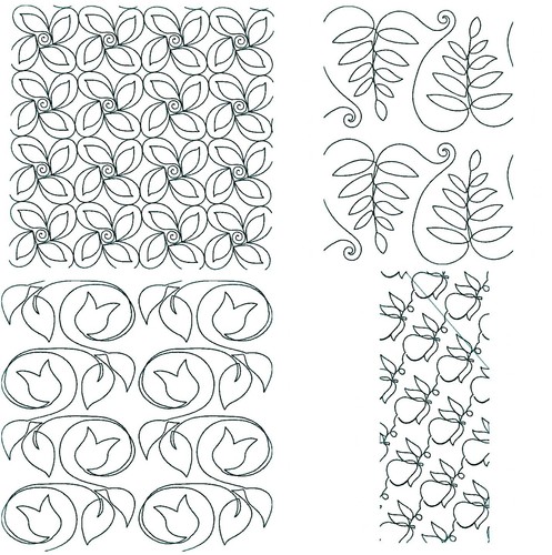 144 JEF files - 48 AllOver Machine Embroidery Quilting Designs on USB - Picture 2 of 8