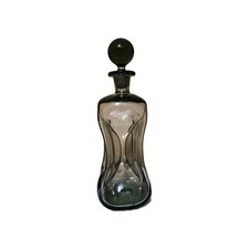 HOLMEGAARD GREY KLUK KLUK DECANTER JACOB BANG MID CENTURY, RETRO GLASS DECANTER