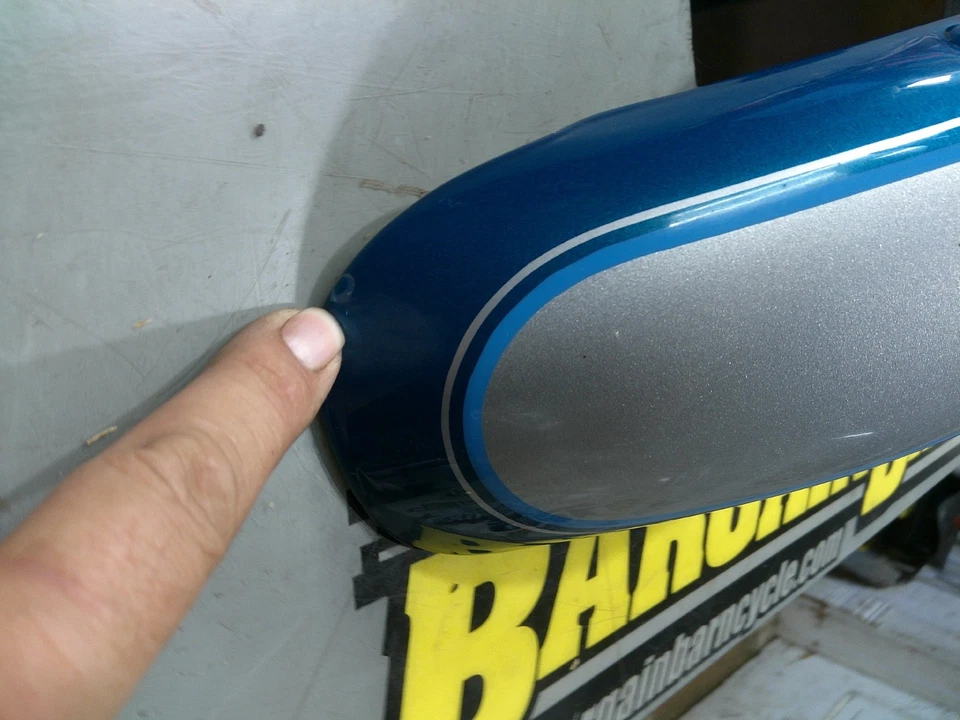 Harley Davidson Original Azul Prata Frontal Fender Softail Springer 93-06 FXSTS - Imagem 4 de 4