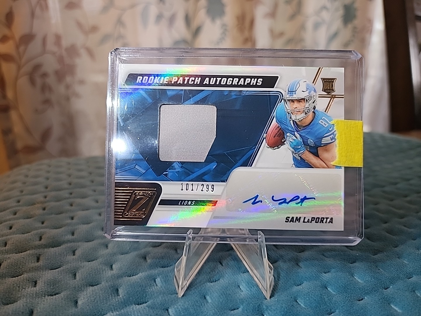 2023 Panini Zenith - Rookie Patch Autographs Sam LaPorta #231 /299 (AU, MEM, RC)