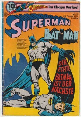   SUPERMAN #18/1976 + Sammelmarke, Ehapa Verlag/DC Comics COMICHEFT Z3