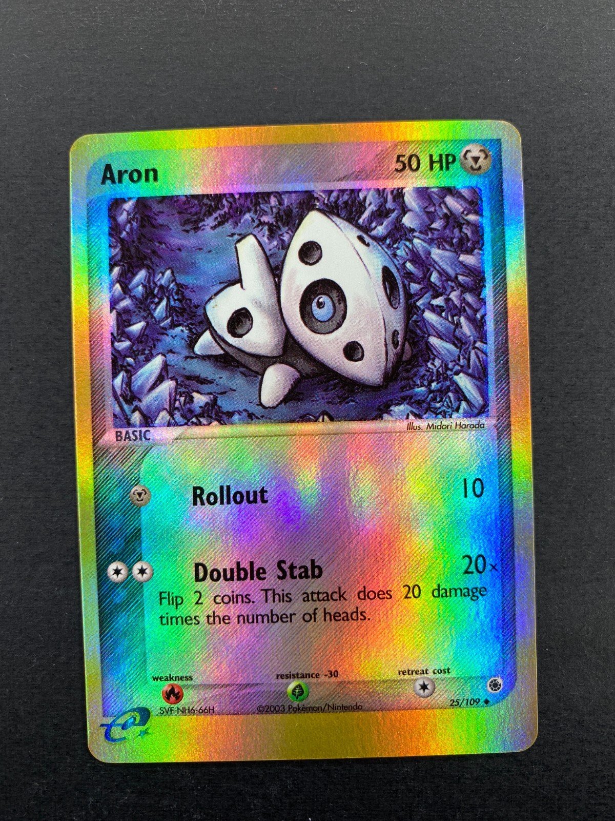 Aron - 25/109 - Ruby & Sapphire - Reverse Holo - NM