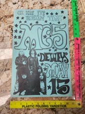 Amazing Original Vintage Mc5 Concert Poster 17x11 Deweys Madison Wi Garage Rock Amazing Original Vintage Mc5 Concert Poster 17x11 Deweys Madison Wi Garage Rock