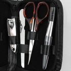2004 8-Piece Manicure & Brush Set Black Leatherette Case Original Box — photo 5