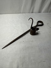 ANTIGUO CANDELABRO TOMMY PALO DE MINERO DE CARBÓN FORJADO