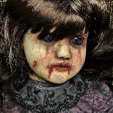 OOAK Creepy Odd 18  Zombie Girl Gore Scary Gory Halloween Prop Horror Art Doll