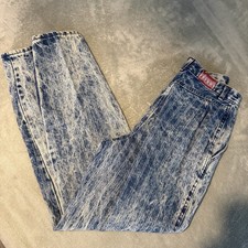 VINTAGE Sunset Blues Jeans Womens 11 BlueAcid Was High Rise Made In USA