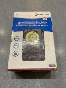 Intermatic T101 24-Hour Mechanical Time Switch, 120 VAC, 60Hz, SPST