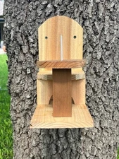 Table and chair cedar squirrel feeder handmade