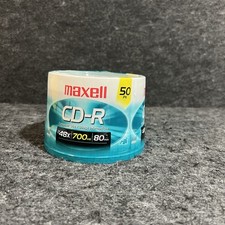 1 Maxell CD-R 50 Pack 700 MB 80 Min Max 48X Data Music Photos Brand New Seal