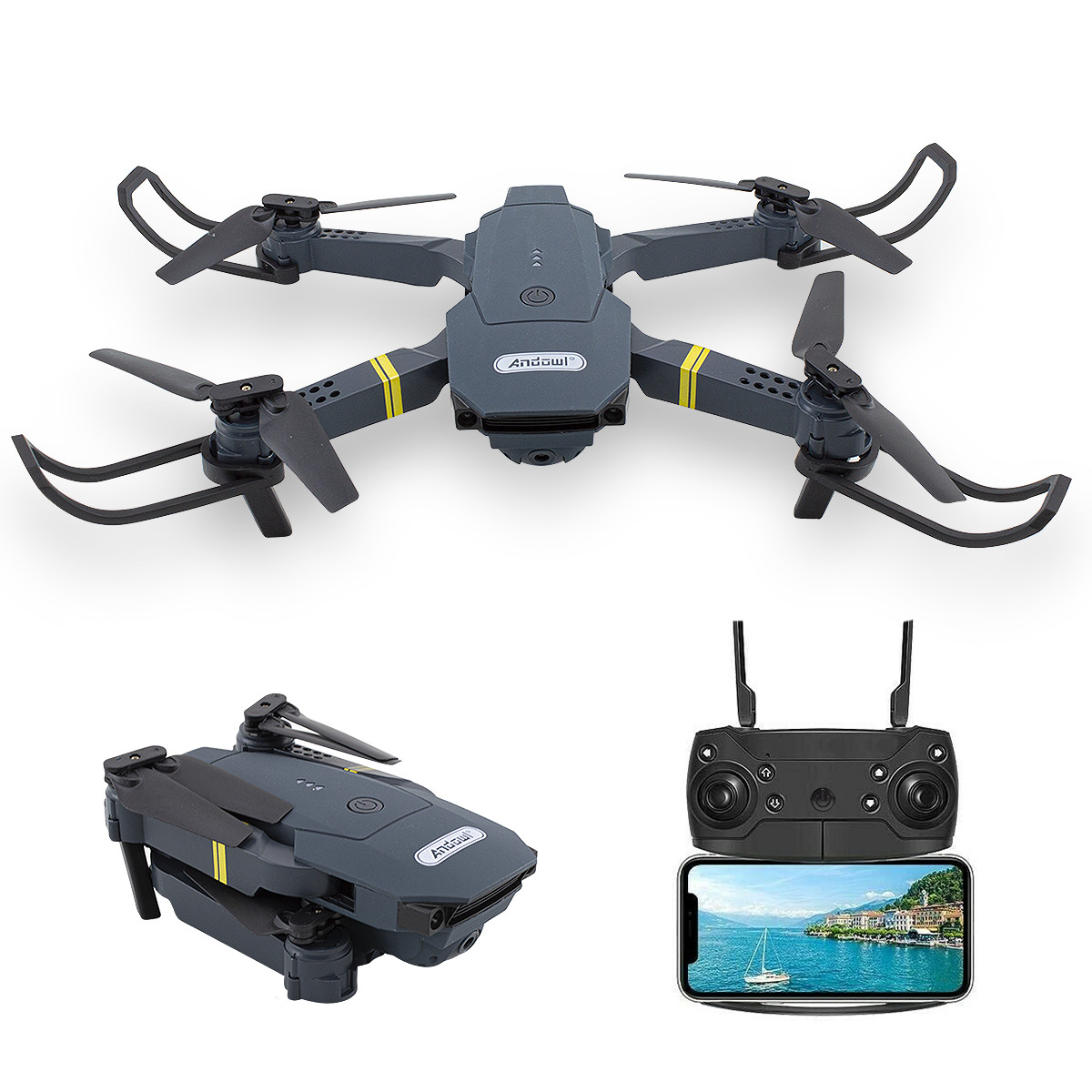 Mini Drone Quadricottero 1080P HD Pieghevole con Telecamera e Telecomando Wifi