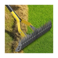 Heavy Duty Thatch Rake for Lawns -15" Dual-Action Dethatcher Thatch... Fast Ship