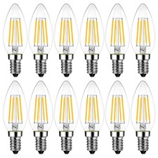 4W C35 E14 Ampoule Filament LED, Equivalent à lampe halogène 40W, 470 lumens