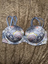 Pre-Owned 2017 Victorias Secret Blue Yellow White Coral Very Sexy Multiway 32C