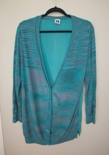 Missoni teal knit cardigan and pants set FLAWED