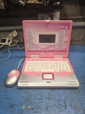 Kids Pro Cyber Bilingual English Spanish Interactive Laptop Pink