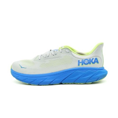 Hoka One Herren Arahi 7 Wide Sportschuhe Grau/Blau/Gelb Mesh Laufschuh EU 45 1/3