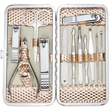 Professional Nail Care Kit – Manicure & Grooming Set with Travel Case (Rose Gold