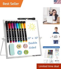 Small White Board - 10 X 10 Inches Small Magnetic Dry Erase Board with Hooks ...