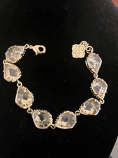 Kendra Scott Crackle Crystal Glass GoldTone Bracelet