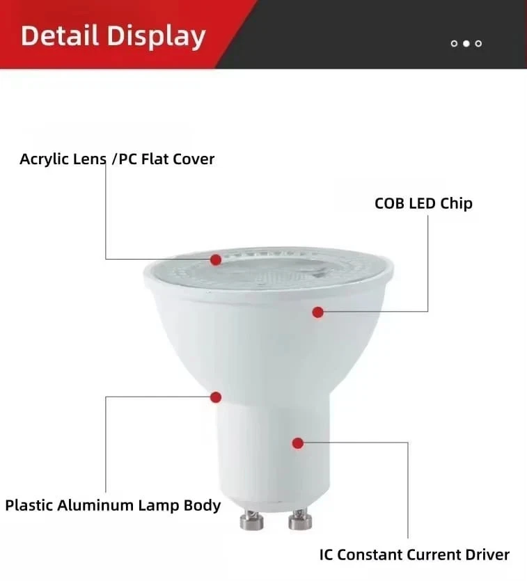 10 X Bombillas LED GU10 5W Blanco Frío 6500K Foco 120° ECO 5W No Regulable Reino Unido