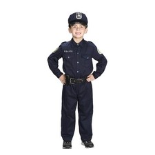 Aeromax Jr. Police Officer Suit Size 6/8 With Police Cap Badge and Belt to