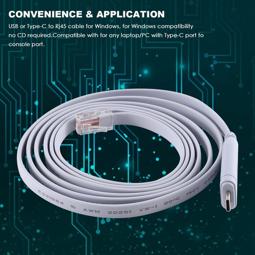 USB TO Type C Console Configuration Cable Type C to RJ45 Serial Router1363 - Afbeelding 3 van 7
