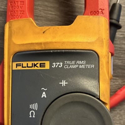 Fluke 373 True RMS Clamp Meter CAT III 600A 600V 6000-Count w/ Leads
