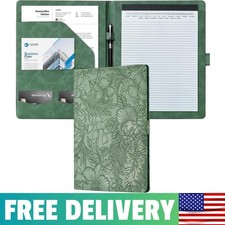 Padfolio, Portfolio Binder, Legal Pad Holder, Resume Folder Embossed Faux Leat
