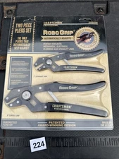 2pk Sears Craftsman USA Nos Robo Grip 7” Straight Jaw 9” Curved 45019 Rare 