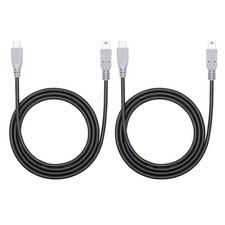 2 PCS 1M/3FT Micro USB To Mini USB Charging Data Cable Male To Male OTG