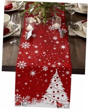 Christmas Table Runner 13x72 Inches Long Xmas Tree Table Runners 13"x72" Red