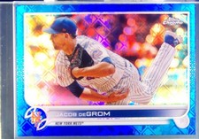 2022 Topps Chrome Logofractor Edition Jacob deGrom Blue /150 #78 Mets