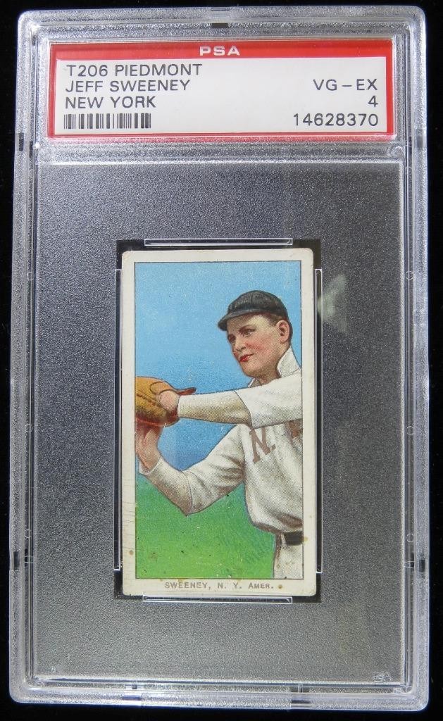 T206 Baseball Tobacco Card Jeff Sweeney Piedmont 350/460 PSA 4 VG-EX